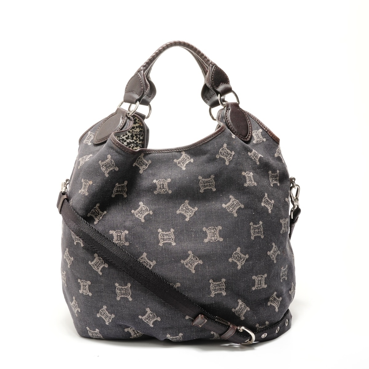 セリーヌ CELINE マカダム デニム 2way ショルダーバッグ【中古】