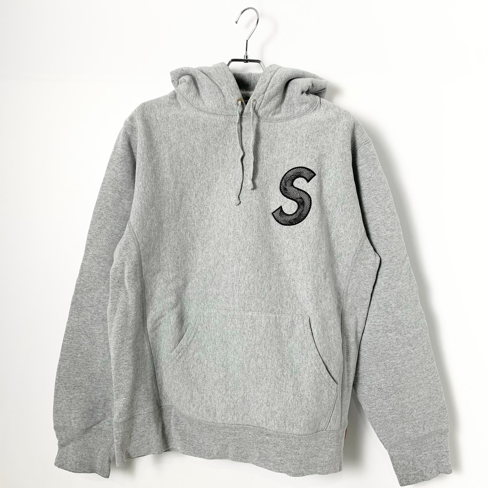 Supreme S Logo Hooded Sweatshirt "Heather Grey" (18FW)