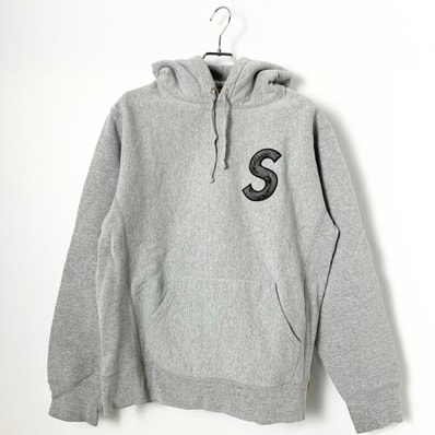 Supreme S Logo Hooded Sweatshirt "Heather Grey" (18FW)