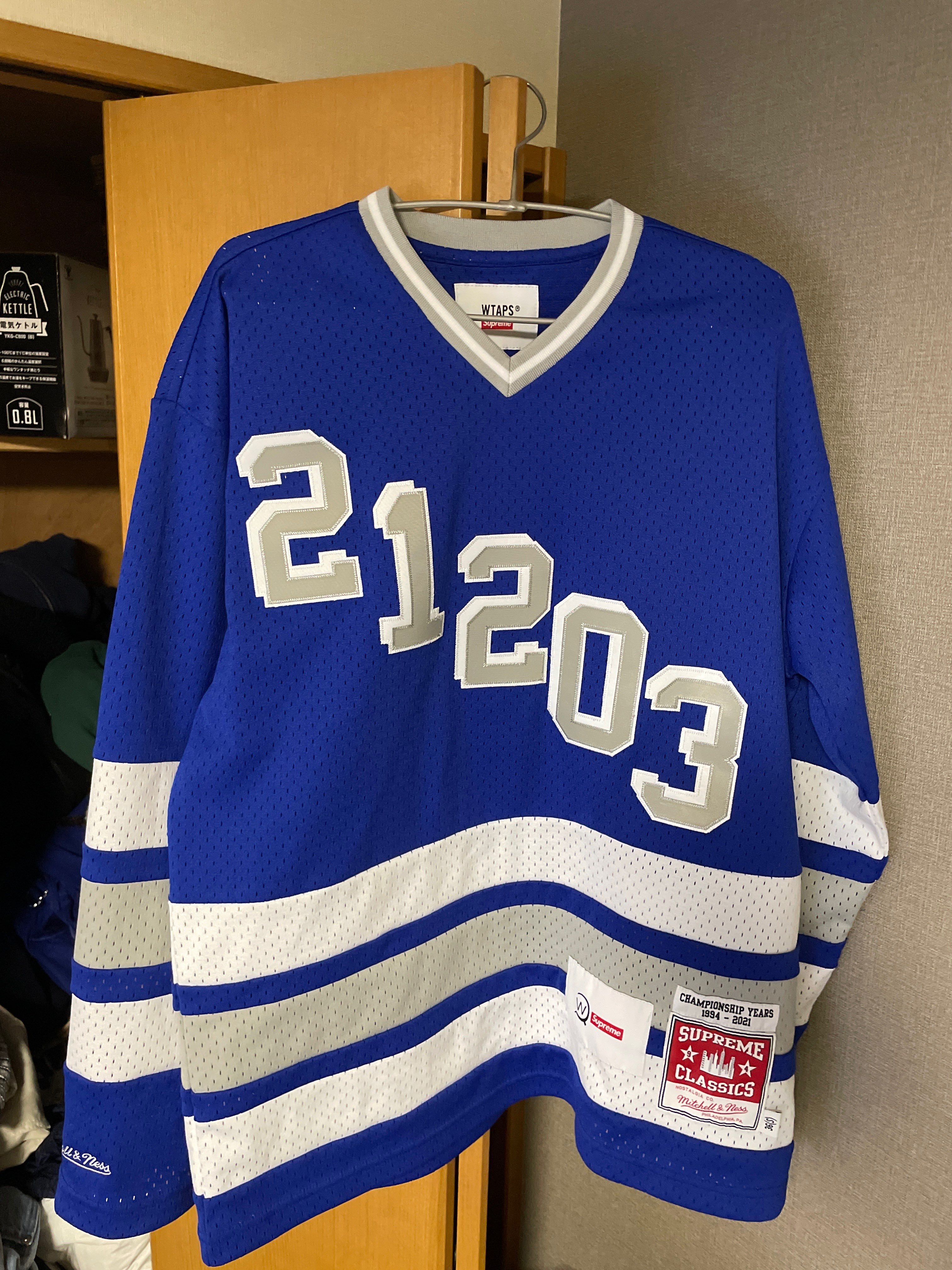 Supreme / WTAPS Mitchell & Ness Hockey Jersey "Blue"