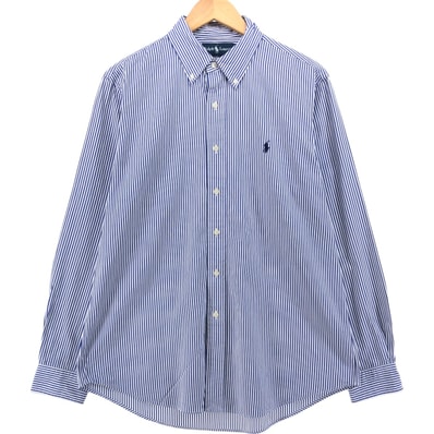 古着 ラルフローレン Ralph Lauren CUSTOM FIT 長袖 ボタンダウンストライプシャツ メンズL相当/eaa540768