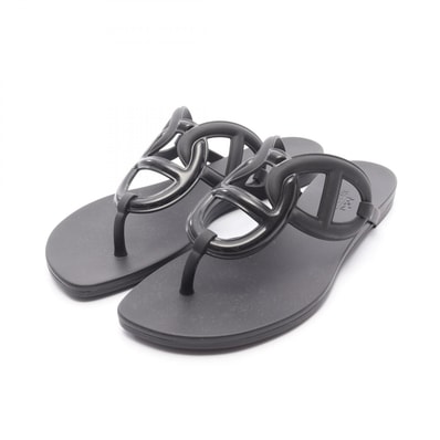 エルメス HERMES エジェリー サンダル 靴 ラバー レディース ブラック系 【中古】