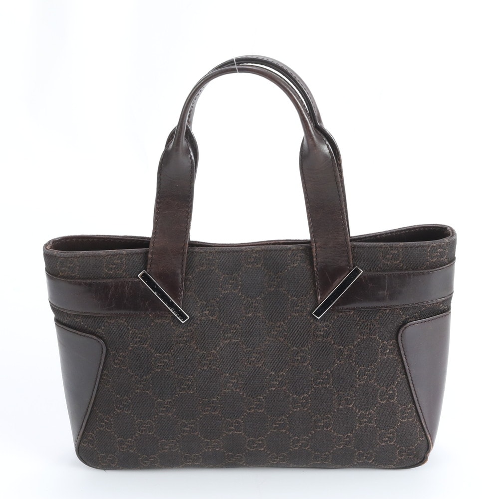 グッチ GGキャンバス 73984 トート バッグ レザー×キャンバス