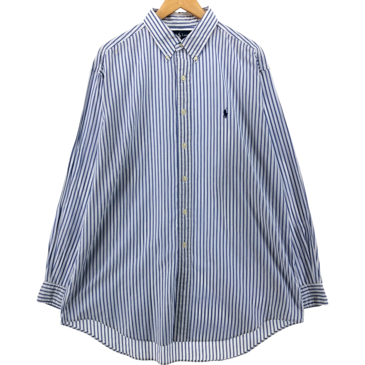 古着 ラルフローレン Ralph Lauren YARMOUTH 長袖 ボタンダウンストライプシャツ メンズXL相当/eaa537580