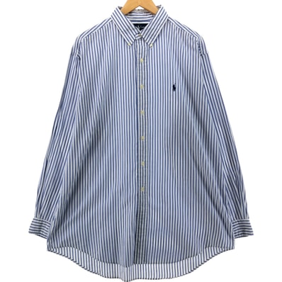 古着 ラルフローレン Ralph Lauren YARMOUTH 長袖 ボタンダウンストライプシャツ メンズXL相当/eaa537580