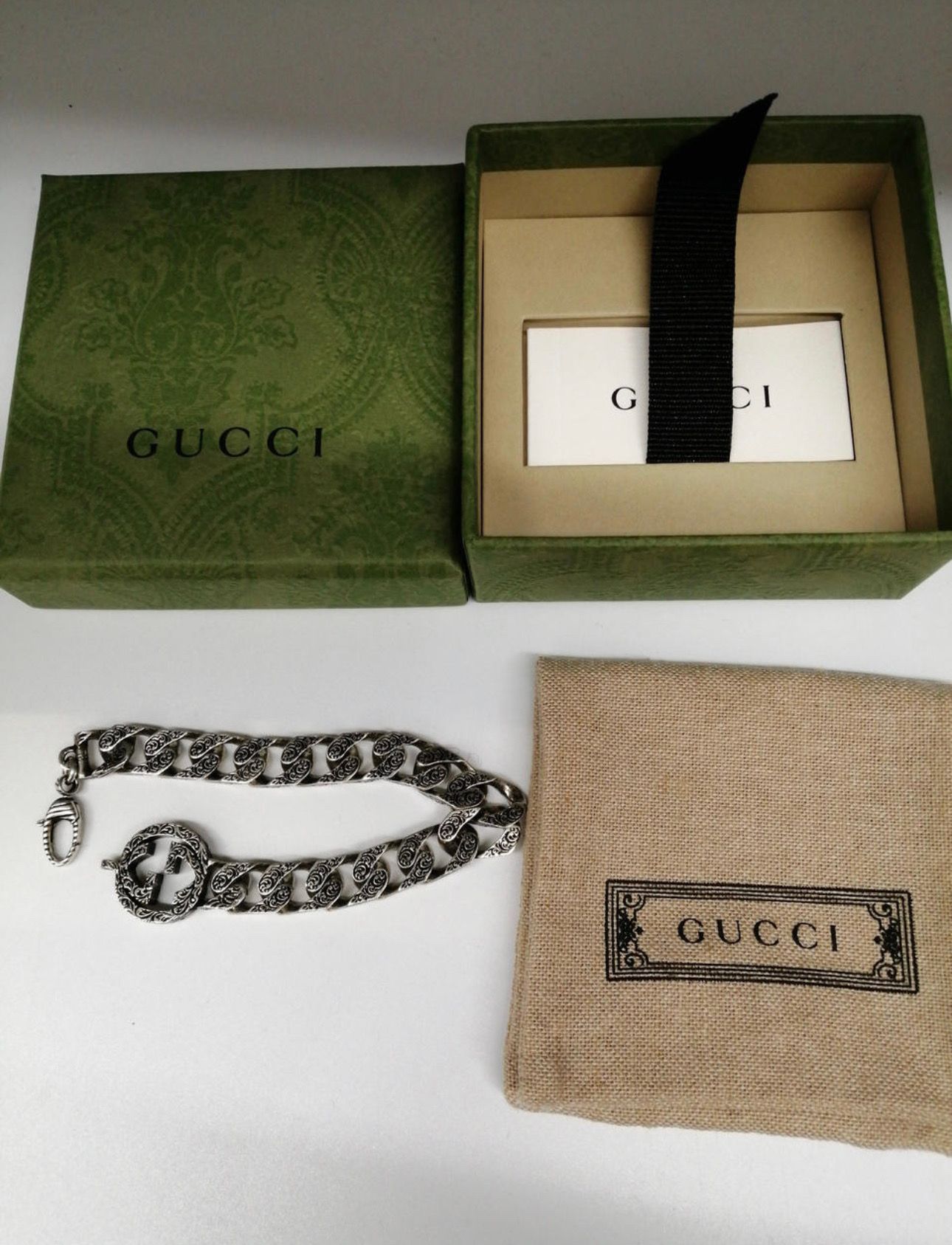 GUCCI Interlocking G Chain Bracelet In Silver