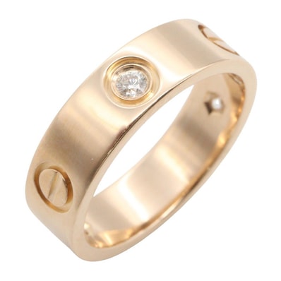 カルティエ CARTIER ラブリング 3PD リング・指輪 ジュエリー K18PG(ピンクゴールド) ダイヤモンド メンズ レディース ゴールド系 / クリア系 B4032400 【中古】