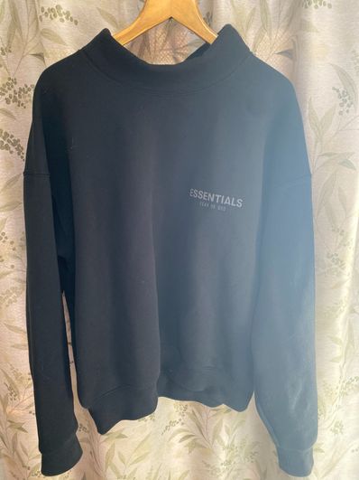 FEAR OF GOD ESSENTIALS / SSENSE Mockneck Sweatshirt "Black"