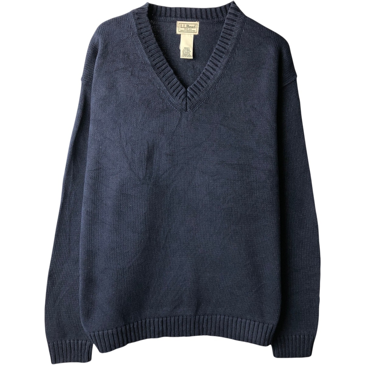 古着 エルエルビーン L.L.Bean Vネック コットンニットセーター メンズL相当/eaa637219