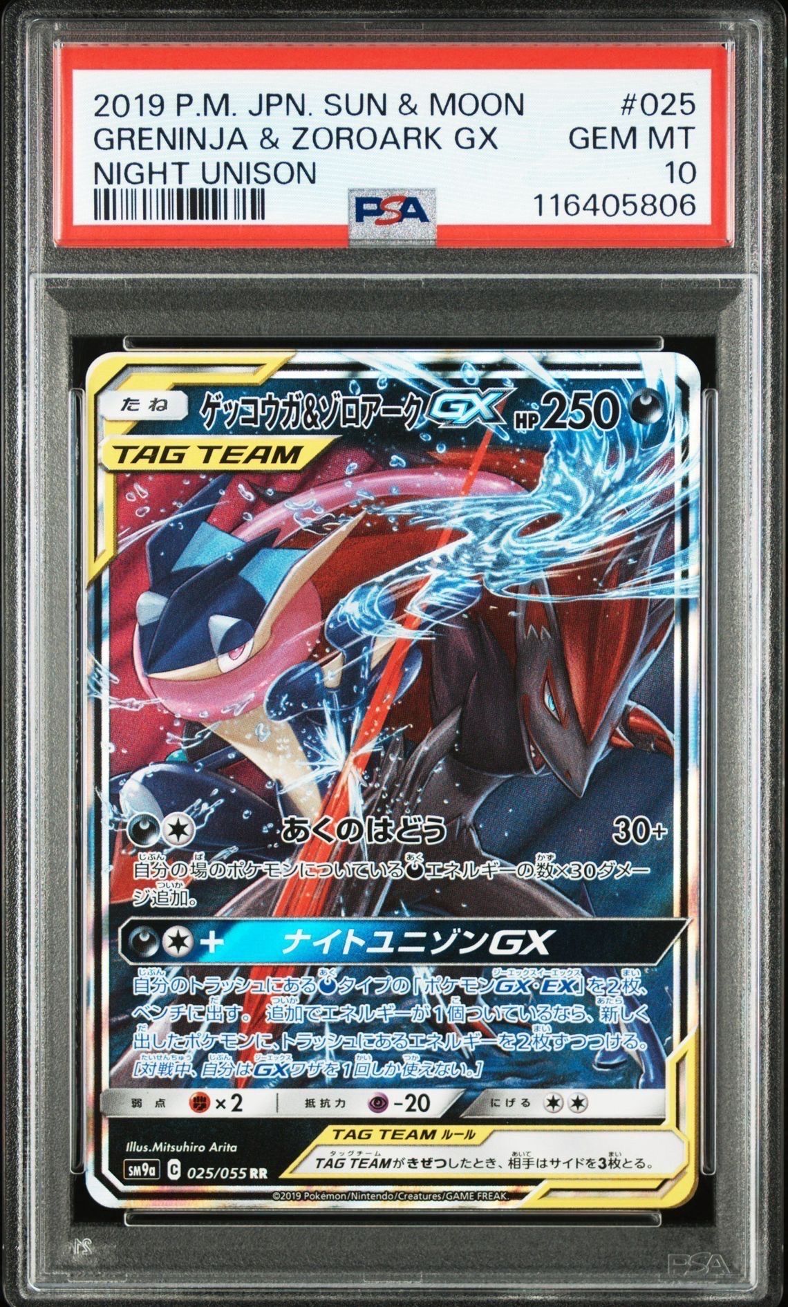 ゲッコウガ&ゾロアークGX RR [SM9a 025/055](強化拡張パック「ナイトユニゾン」)