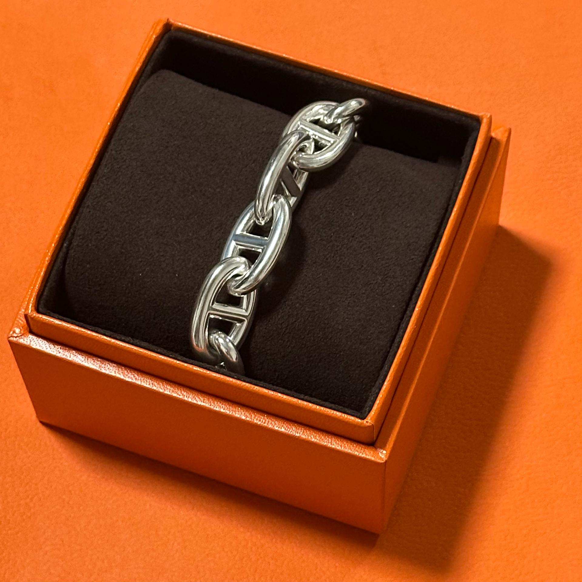 Hermes Chaine D'ancre TGM Bracelet "Silver"