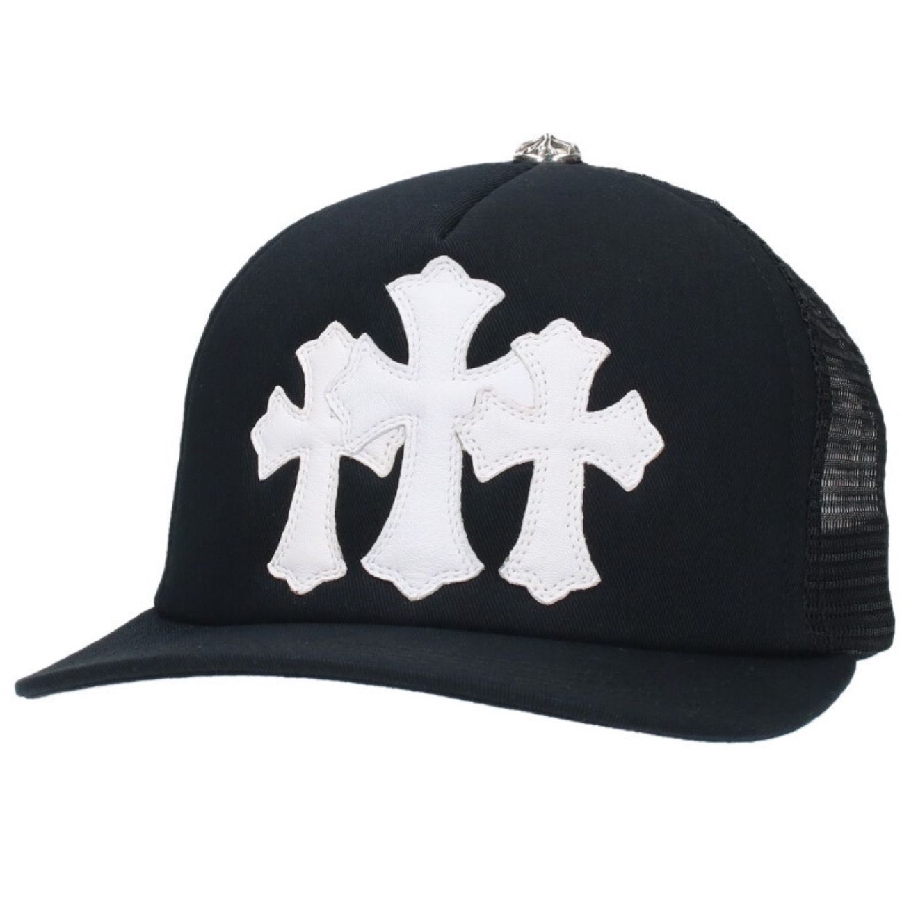 Chrome Hearts Cemetery Cross Mesh Cap "Black/White"