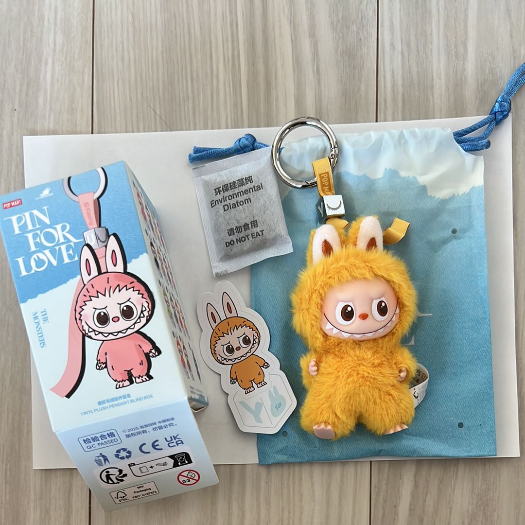 POP MART THE MONSTERS (LABUBU) Pin for Love Series-Vinyl Plush Pendant (N-Z) Y