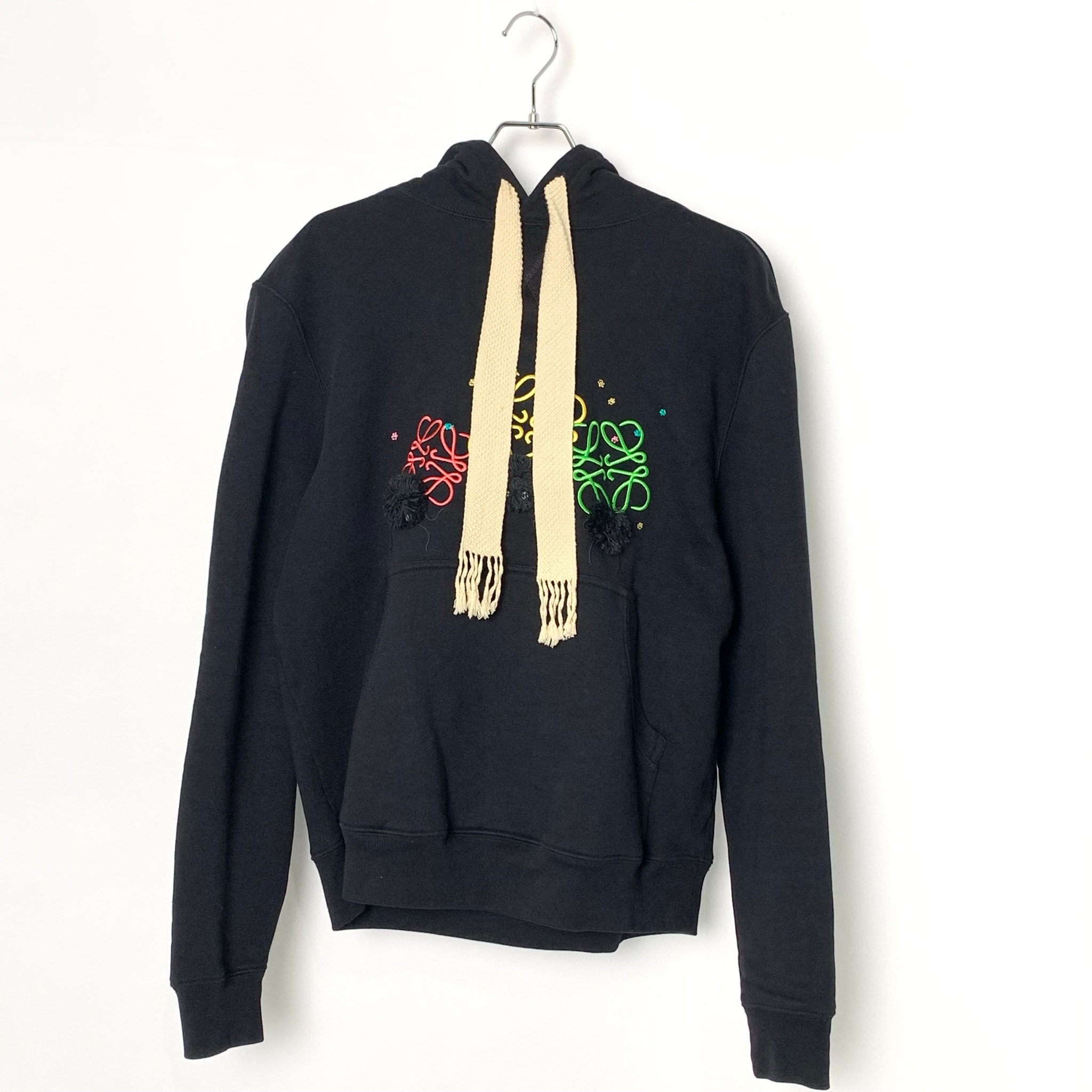 LOEWE x Spirited Away Susuwatari Anagram Hoodie In Cotton "Black"