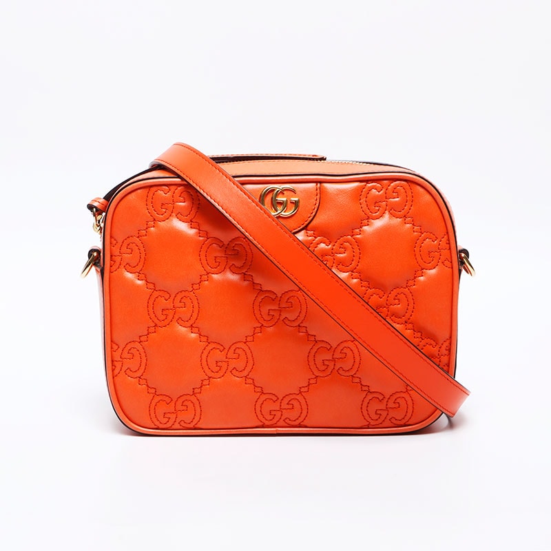 グッチ GUCCI レザー GG マトラッセ ショルダーバッグ【中古】