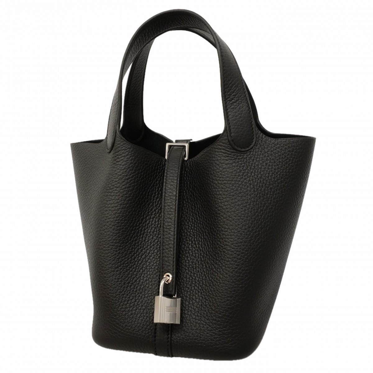 ★最終価格★SALE【6gc3631】エルメス ハンドバッグ ピコタンロックPM トリヨンクレマンス ブラック シルバー金具 K刻印【中古】レディース