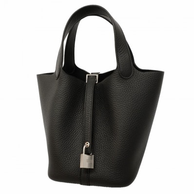 ★最終価格★SALE【6gc3631】エルメス ハンドバッグ ピコタンロックPM トリヨンクレマンス ブラック シルバー金具 K刻印【中古】レディース