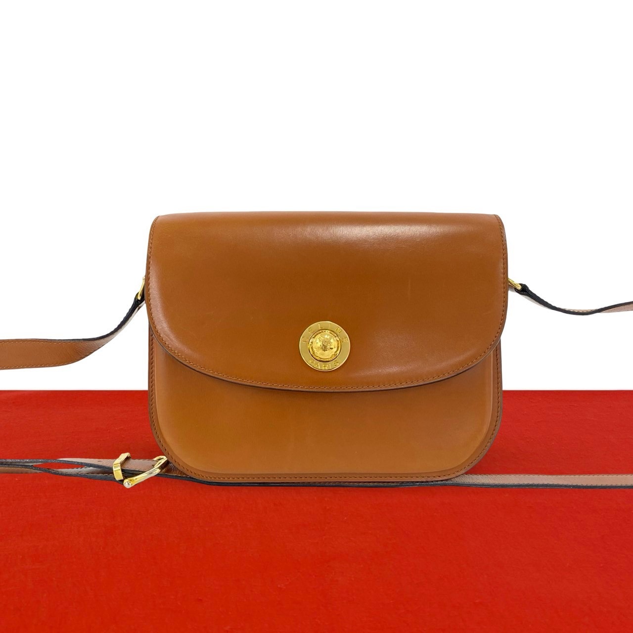 CELINE セリーヌ スターボール レザー ショルダーバッグ ブラウン
 31543