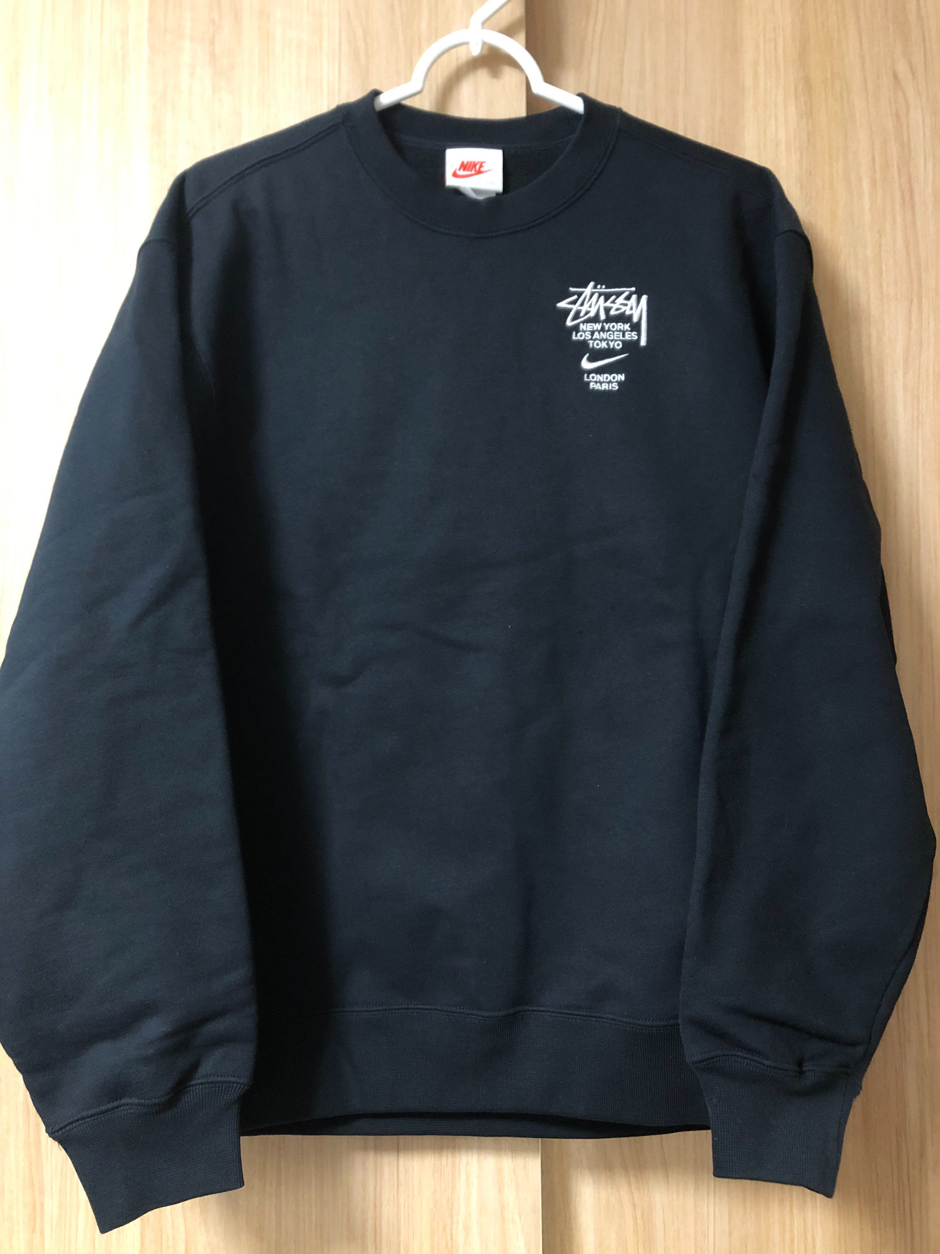 Nike x Stussy International Crewneck Sweatshirt (US Size) "Black" DC4198-010