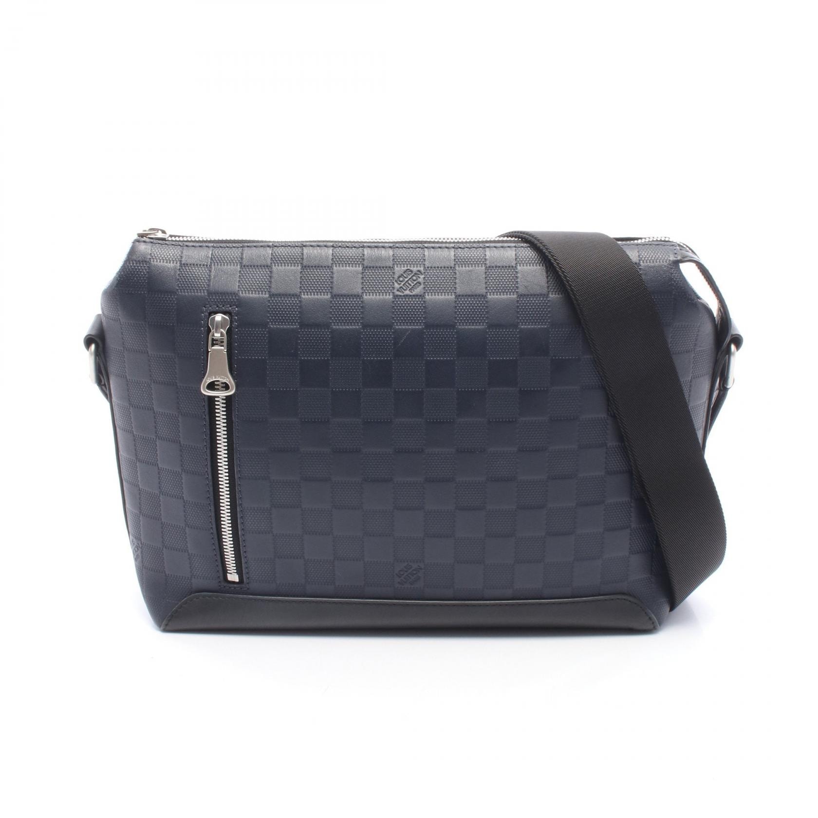 ルイ・ヴィトン LOUIS VUITTON ディスカバリーメッセンジャーPM ショルダーバッグ バッグ レザー ダミエ・アンフィニ アストラル メンズ ネイビー系 / ブラック系 N42416 【中古】