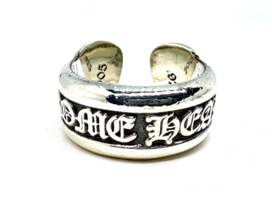 Chrome Hearts CH Scroll Label Ring / Small "Silver"