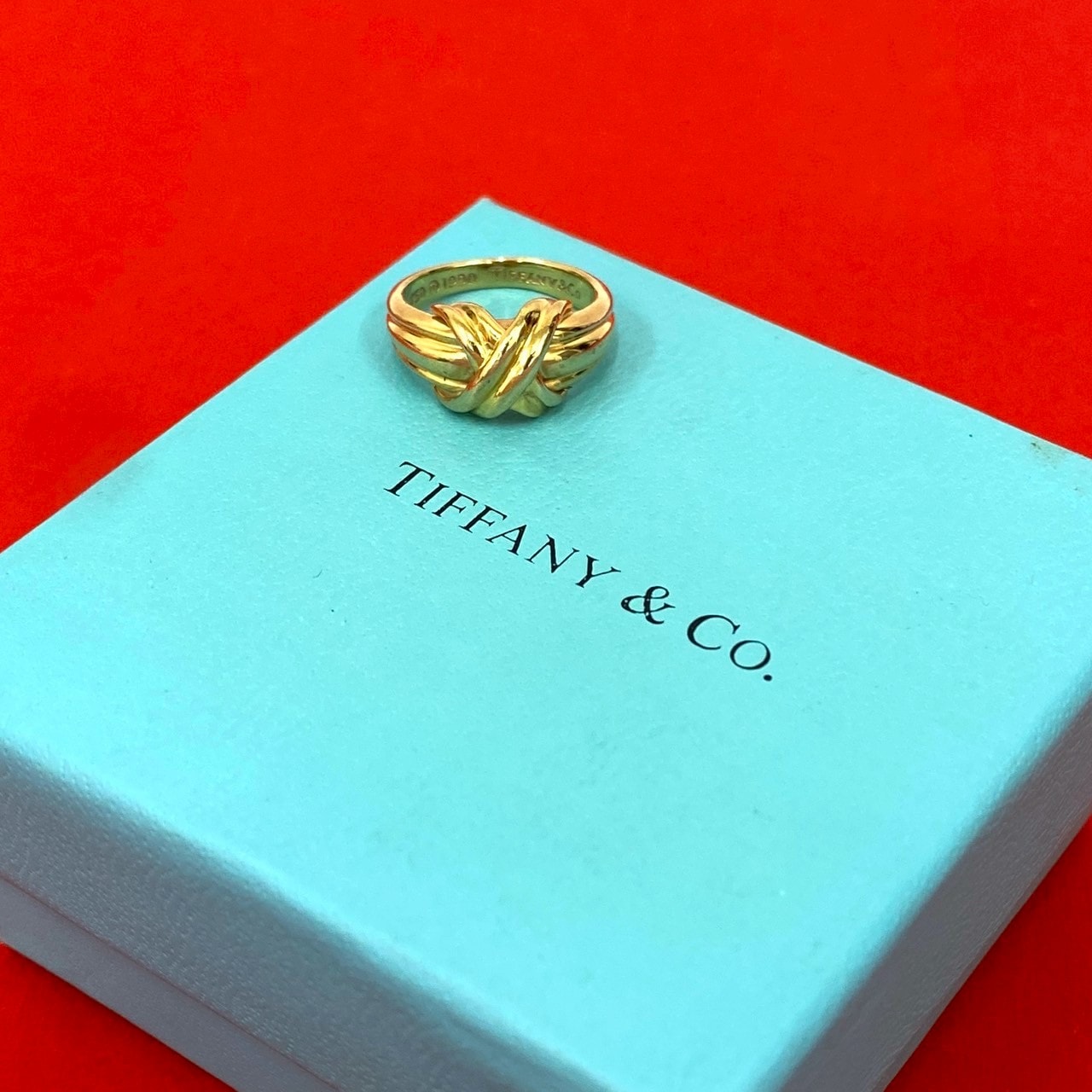 TIFFANY&Co. ティファニー シグネチャー リング K18イエローゴールド リング・指輪 10号 ゴールド
 22931