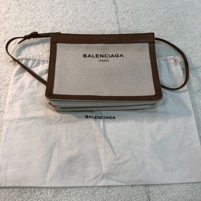 Balenciaga Navy Pochette "Brown"