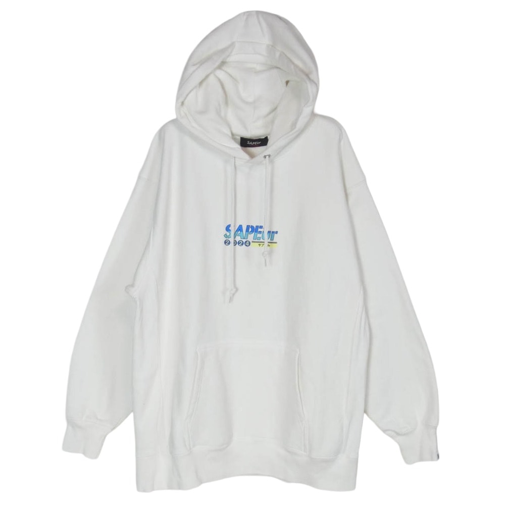 SAPEUR サプール 24SS 501-0660 DIVINE DRAGON HEAD HOODIE ロッドマン ディバイン ドラゴン ヘド フーディー パーカー ホワイト系 XL【中古】