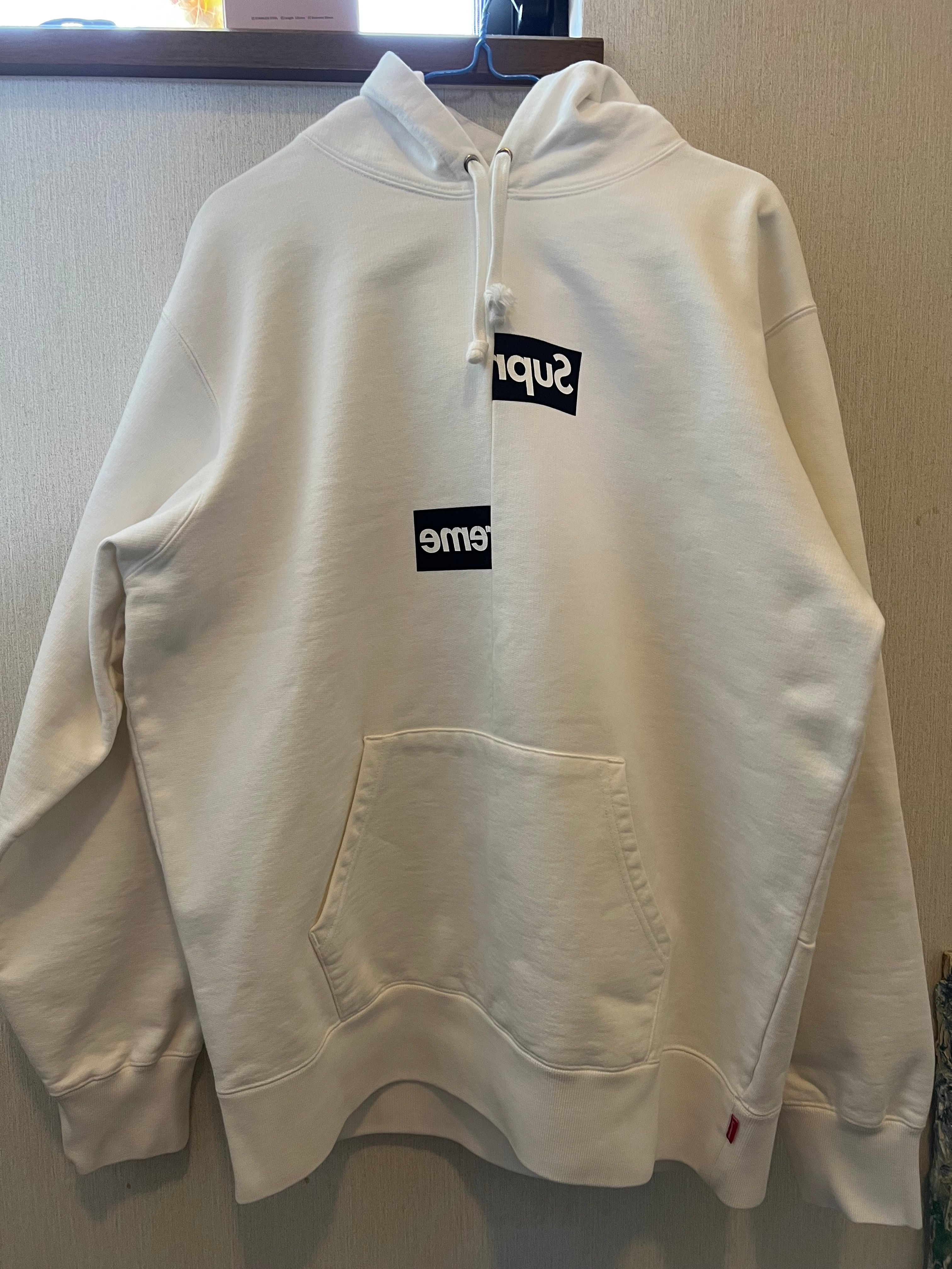Supreme / Comme des Garçons SHIRT® Split Box Logo Hooded Sweatshirt "White"