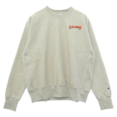 Champion チャンピオン LACMA Hand-Painted Sign Reverse Weave Sweatshirt 美術館 リバースウィーブ クルー スウェット グレー系 3XL【新古品】【未使用】【中古】