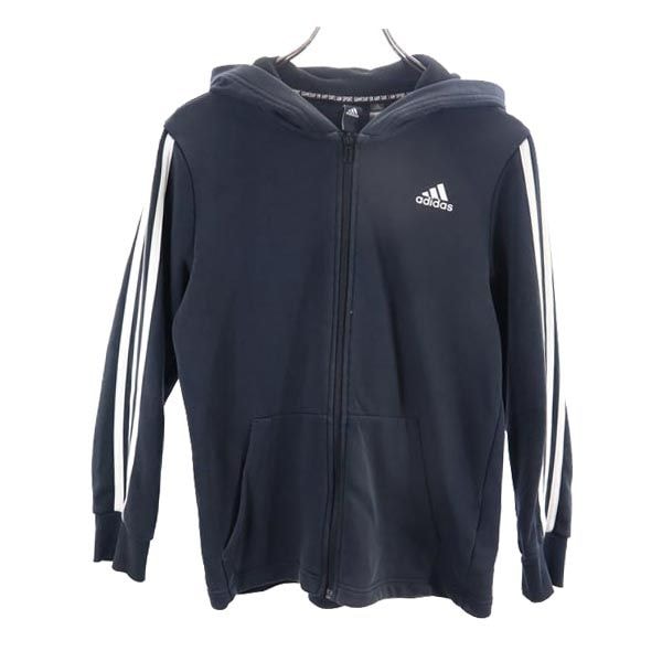 adidas アディダス スウェット ジップパーカー 160cm ブラック