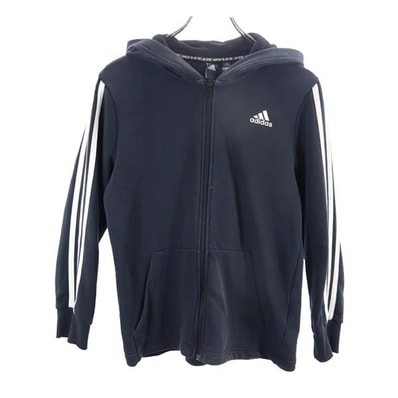 adidas アディダス スウェット ジップパーカー 160cm ブラック