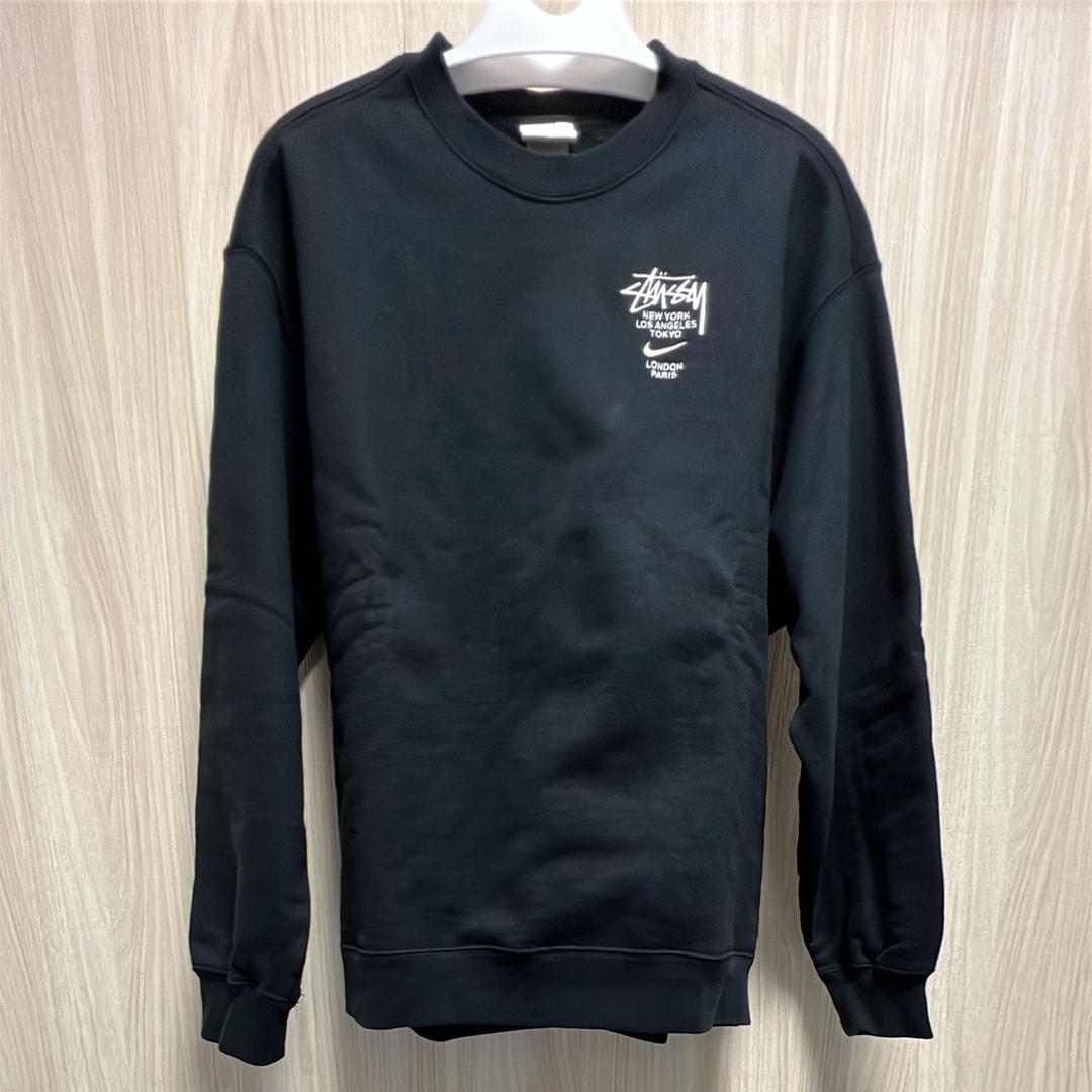 Nike x Stussy International Crewneck Sweatshirt (US Size) "Black" DC4198-010