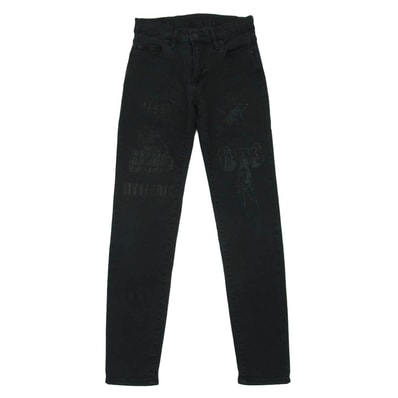 HYSTERIC GLAMOUR ヒステリックグラマー 01233AP03 VIXEN GIRL スキニー ブラック デニム パンツ ブラック系 XS【中古】