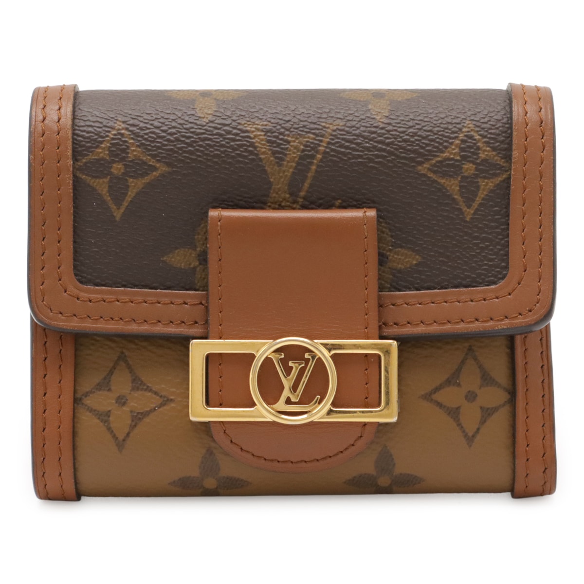 ルイ・ヴィトンポルトフォイユ・ドーヴィーヌ コンパクト モノグラムリバース