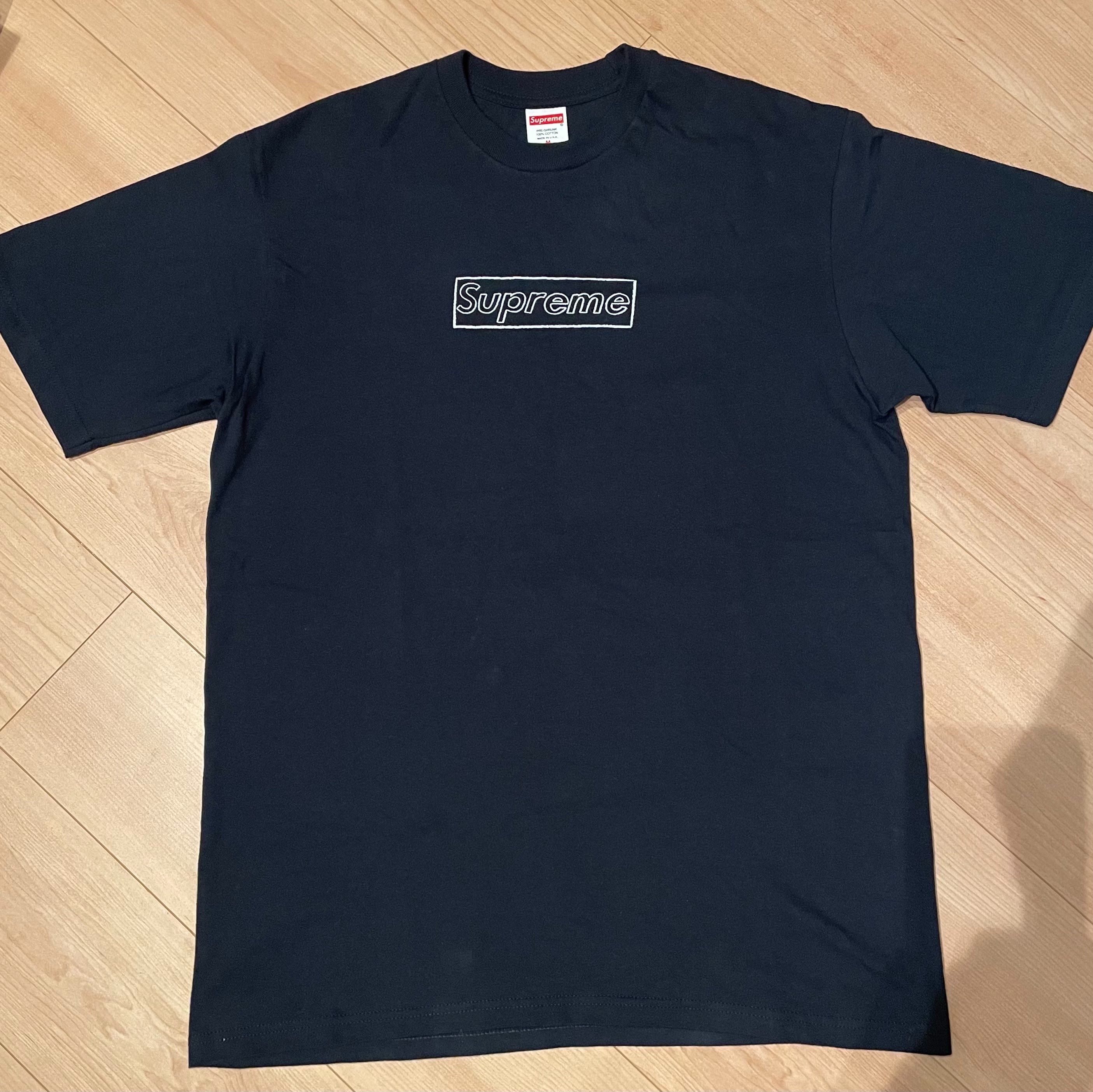 Supreme KAWS Chalk Logo Tee "Navy"
