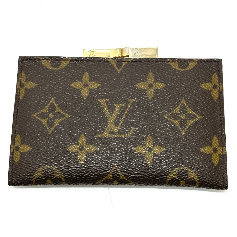 ルイヴィトン LOUIS VUITTON コンパクトウォレット USA限定 T61922 財布 がま口 ミニウォレット コインケース カード 2つ折り財布 モノグラムキャンバス ブラウン