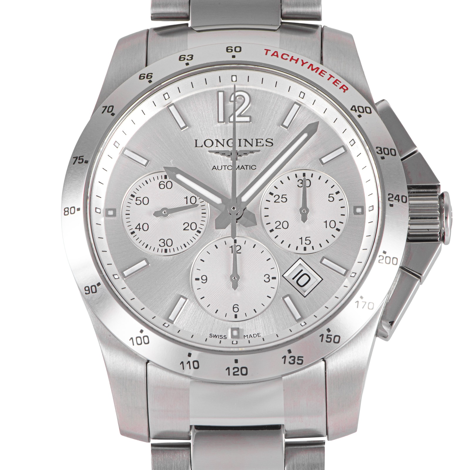 LONGINES ロンジン コンクエスト クロノグラフ L2.743.4.76.6 ステンレススチール【中古】