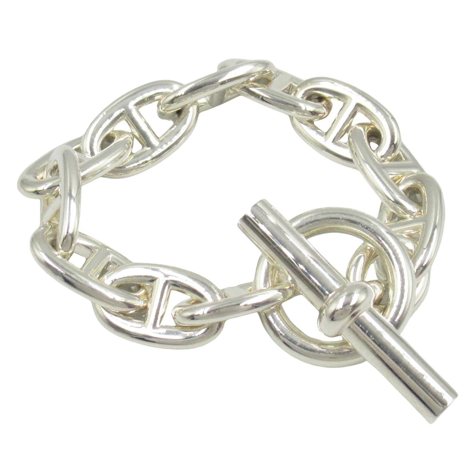 エルメス HERMES シェーヌダンクルTGM ブレスレット 11コマ ブレスレット アクセサリー シルバー925 メンズ レディース シルバー系 【中古】