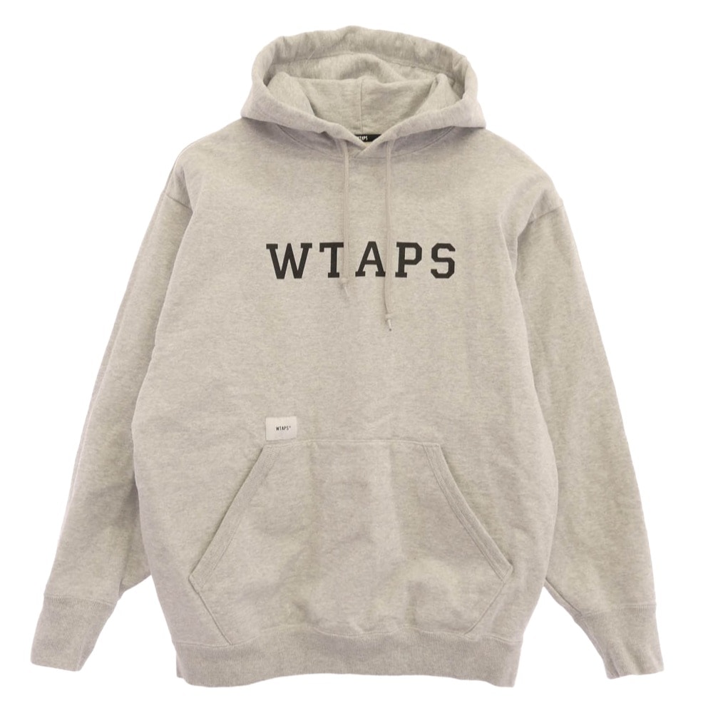 WTAPS ダブルタップス パーカー 25SS 251ATDT-CSM04 ACADEMY HOODY COTTON アカデミー フーディー コットン パーカー グレー グレー系 3【美品】【中古】