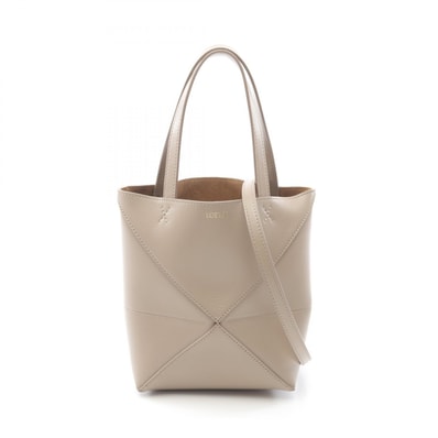 ロエベ LOEWE パズルフォルド ミニ 2WAY ハンドバッグ バッグ レザー レディース ベージュ系 A657V25X012150 【新品】