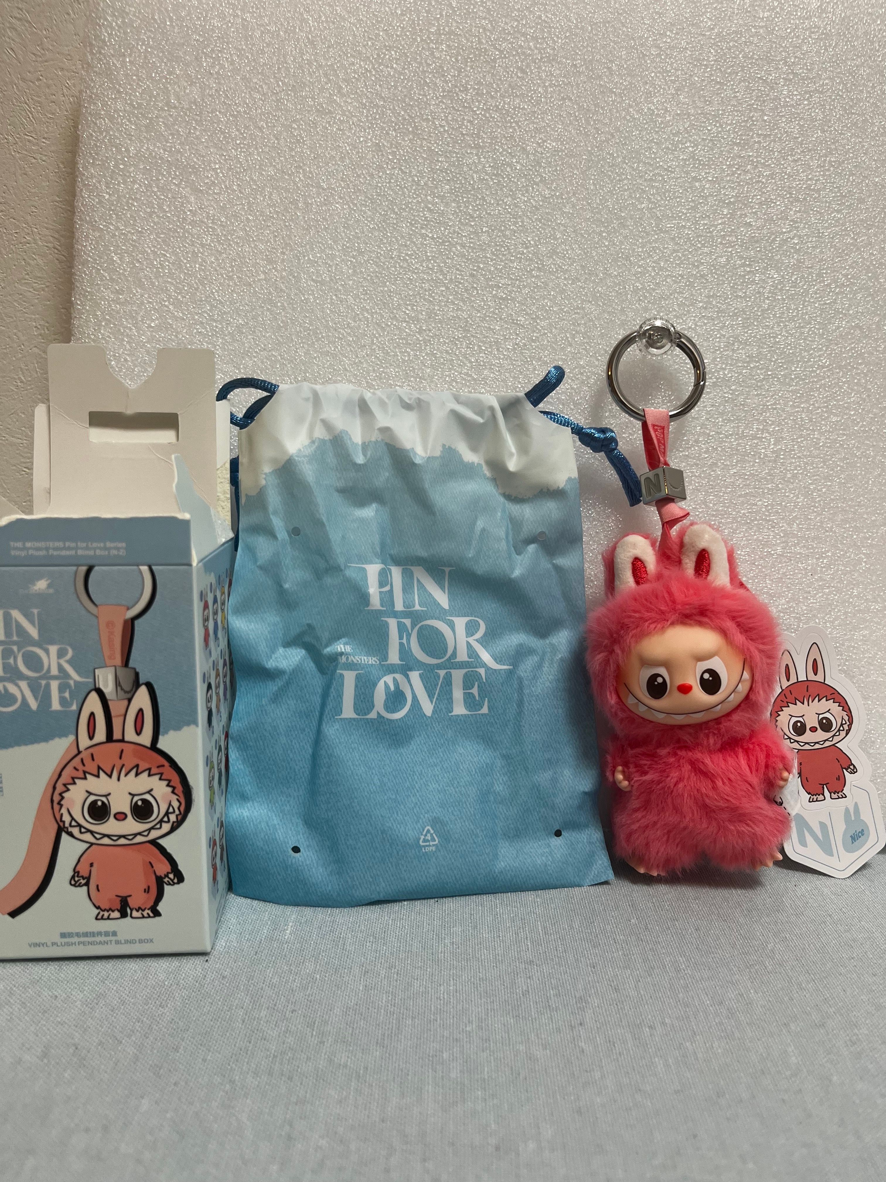 POP MART THE MONSTERS (LABUBU) Pin for Love Series-Vinyl Plush Pendant (N-Z) N