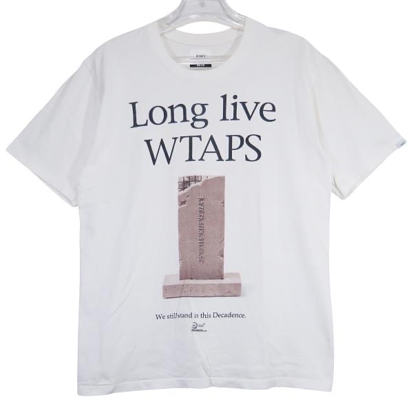 WTAPS ダブルタップス 20SS MONOLITH TEE 201PCDT-ST14S モノリス ショートスリーブ コットン Tシャツ ホワイト クルーネック カットソー 半袖 サイズ02(M)