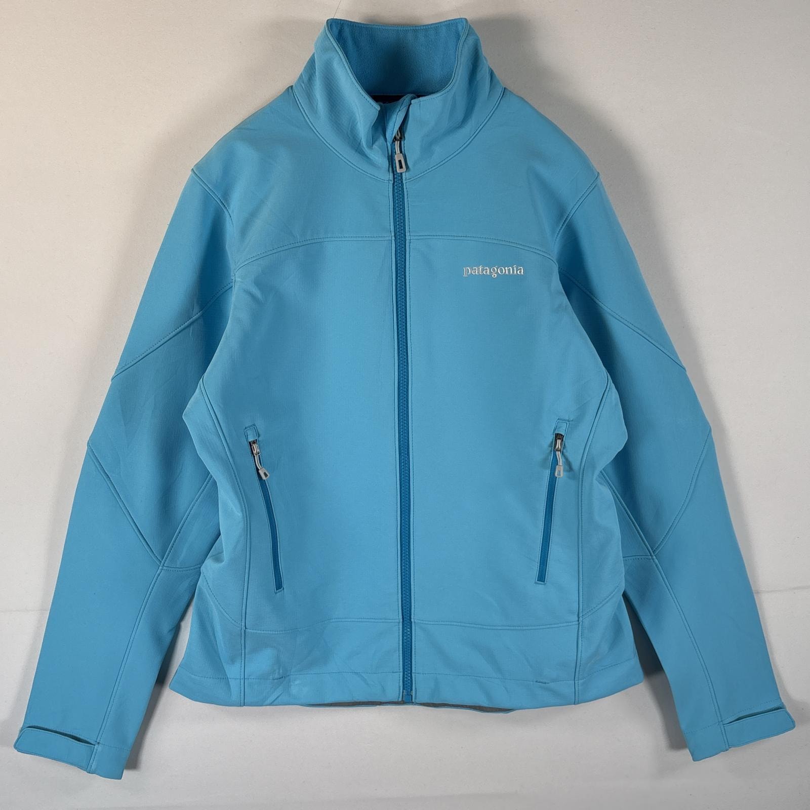 古着 パタゴニア patagonia フルジップフリースジャケット シェルジャケット ワンポイント ポーラテック M 水色 レディース