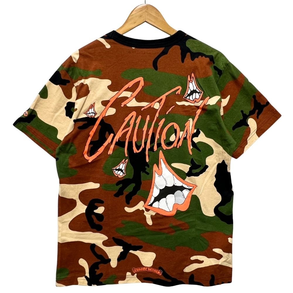 やや傷や汚れあり】クロムハーツ PPO コーション Tシャツ マッティー