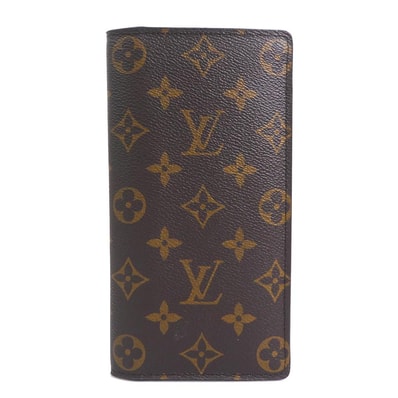 ルイ ヴィトン LOUIS VUITTON 二つ折り長財布 モノグラム ポルトフォイユ ブラザ モノグラムキャンバス ブラウン メンズ M66540【中古】 h32246i