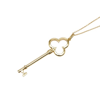 ティファニー トレフォイル キー ネックレス K18YG イエローゴールド レディース TIFFANY&Co. 【中古】