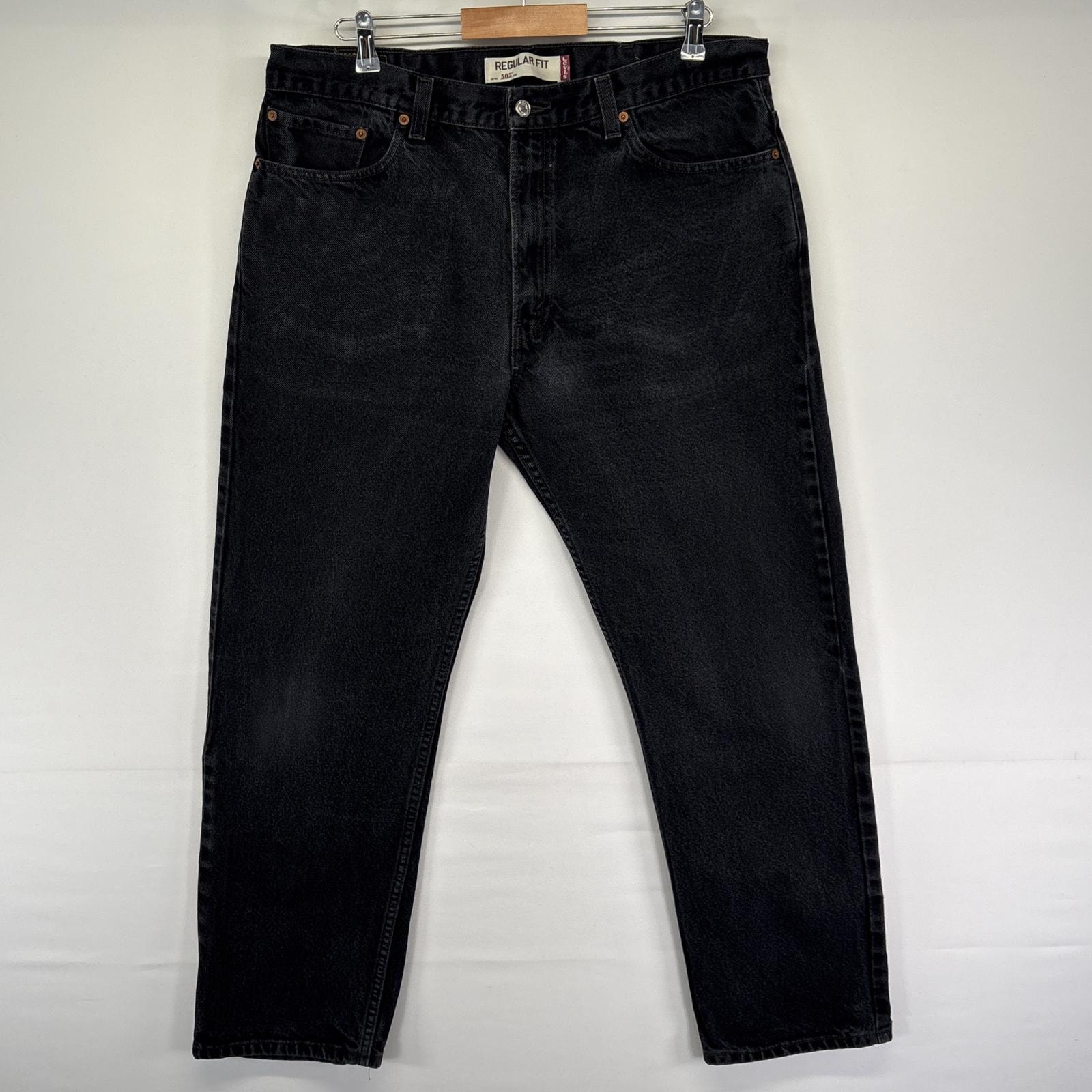 古着 リーバイス Levi's デニムパンツ ブラックデニム 5ポケット ジッパーフライ ジーンズ ジーパン 色落ち w38 L32 ブラック メンズ