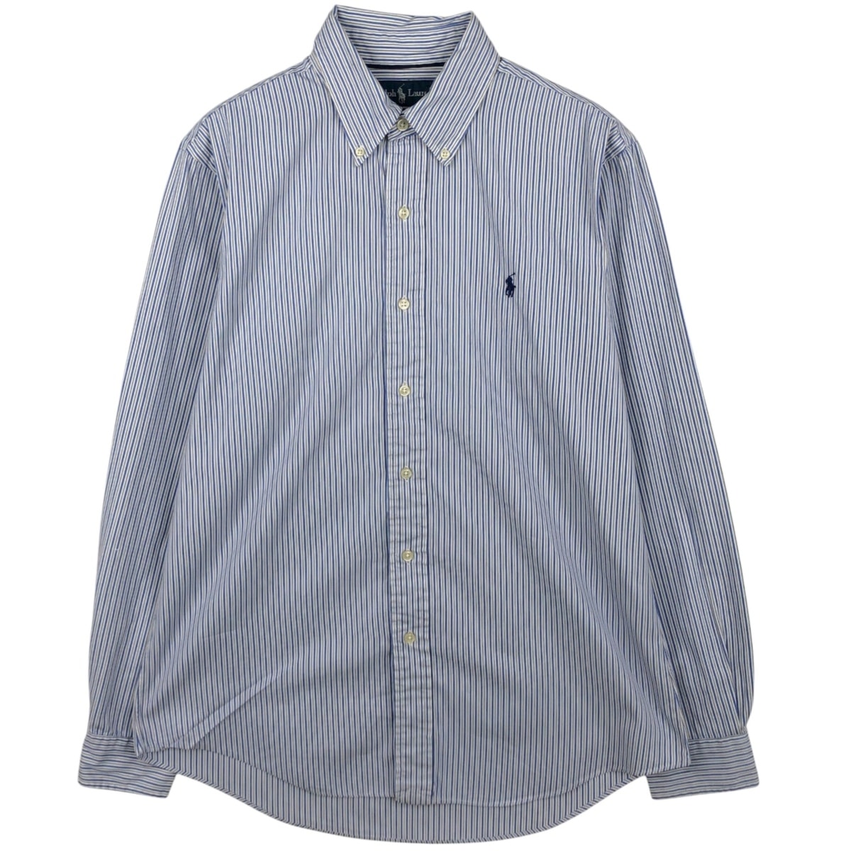 古着 ラルフローレン Ralph Lauren CUSTOM FIT マルチストライプ 長袖 ボタンダウンストライプシャツ メンズM相当/eaa621727