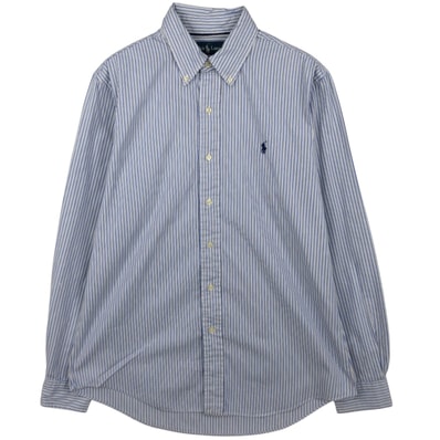 古着 ラルフローレン Ralph Lauren CUSTOM FIT マルチストライプ 長袖 ボタンダウンストライプシャツ メンズM相当/eaa621727
